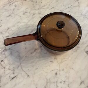 Visions Corning Amber Glass 1.5L Saucepan with Lid V-1.5-B Made in France